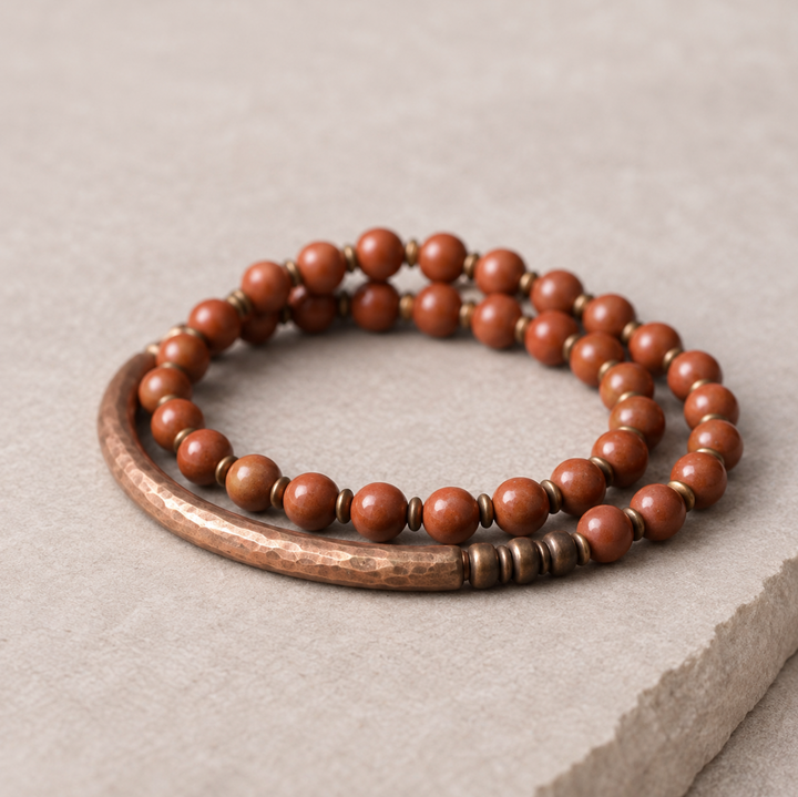 Jade & Kupfer Energie - Armband