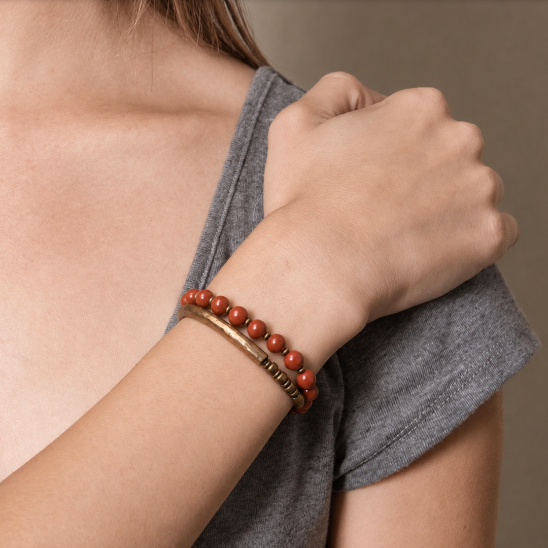 Jade & Kupfer Energie - Armband