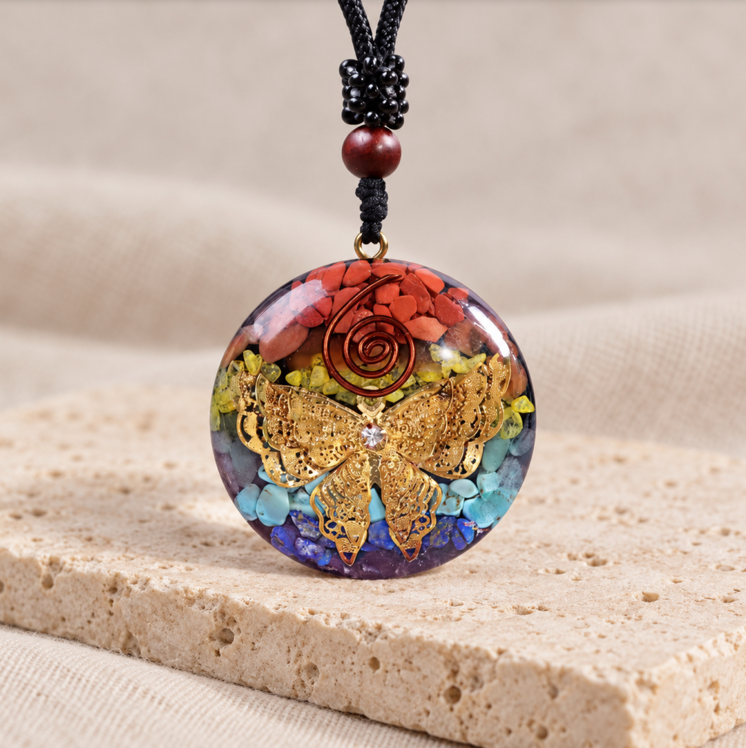 Schmetterling Amethyst Orgon - Kette