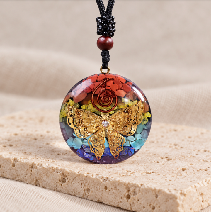 Schmetterling Amethyst Orgon - Kette