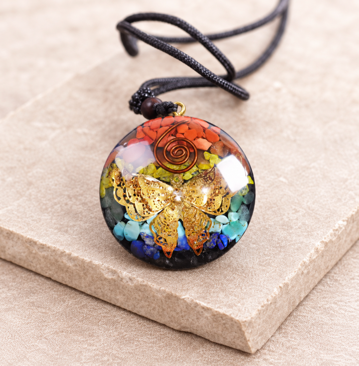 Schmetterling Amethyst Orgon - Kette