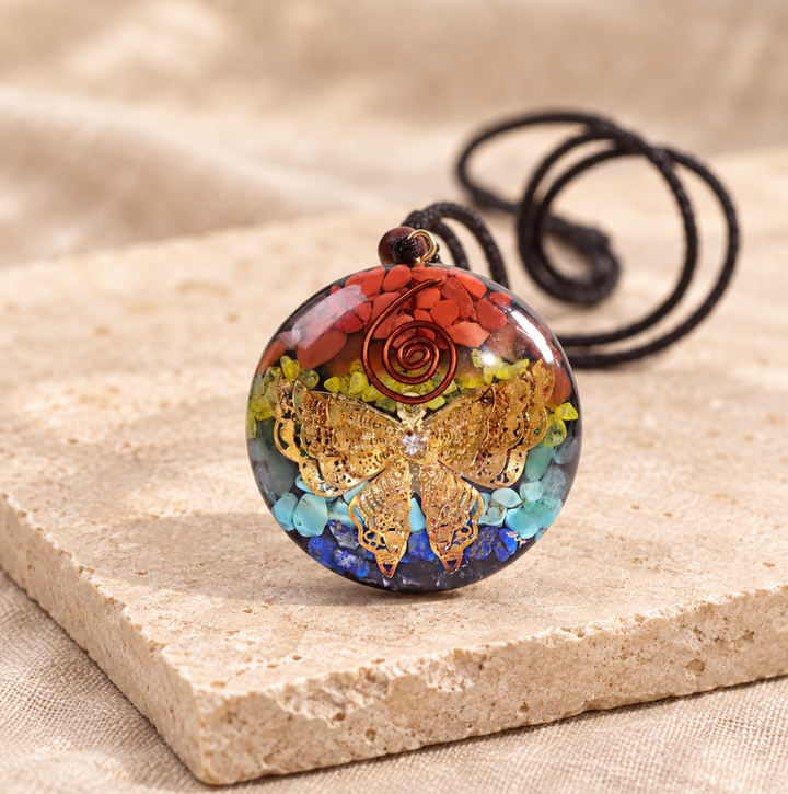 Schmetterling Amethyst Orgon - Kette