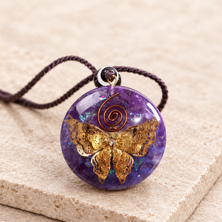 Schmetterling Amethyst Orgon - Kette