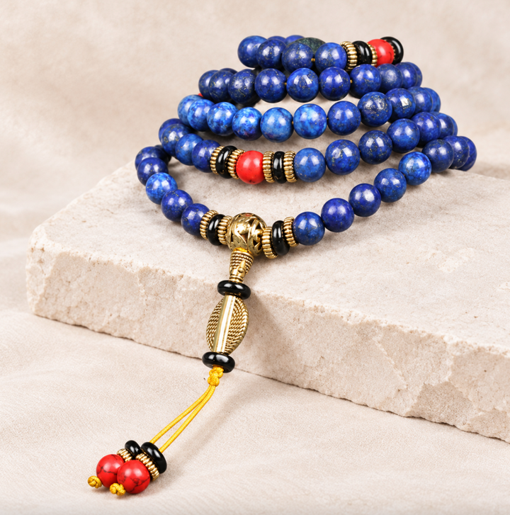 Tibetische Lapislazuli - Kette