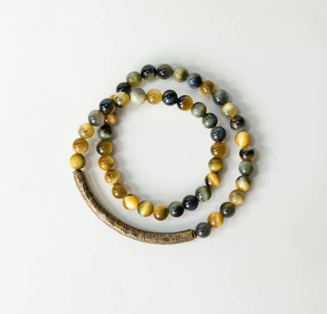Tigerauge & Kupfer Energie - Armband