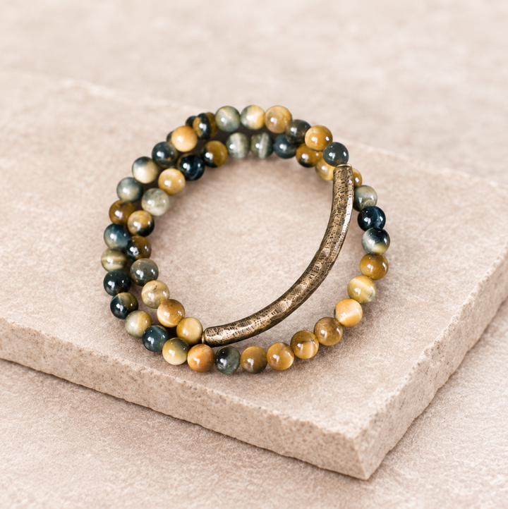 Tigerauge & Kupfer Energie - Armband