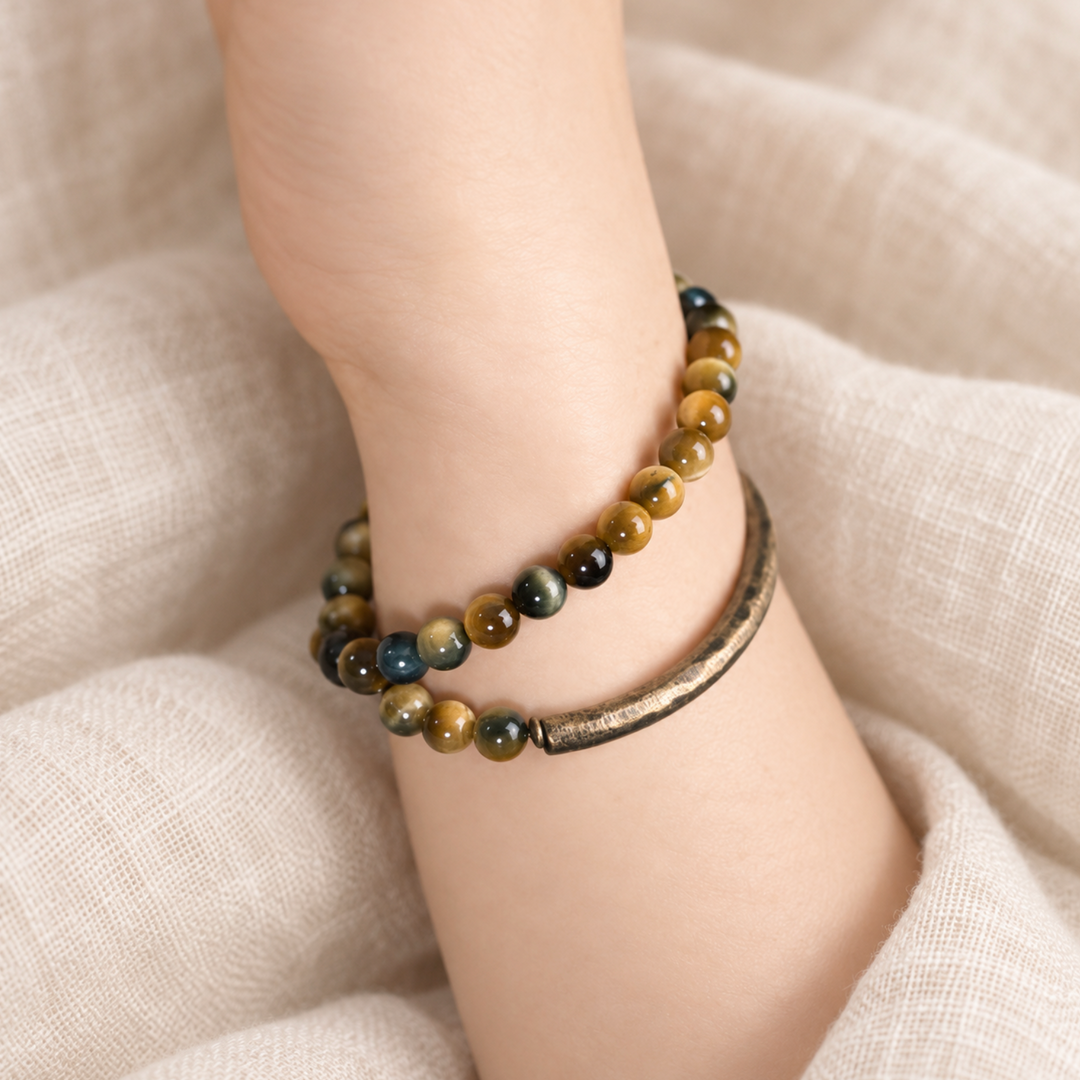 Tigerauge & Kupfer Energie - Armband