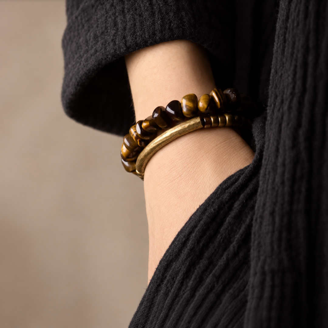 Tigerauge & Kupfer Energie-Armband