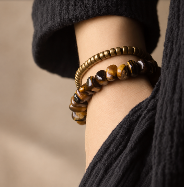 Tigerauge & Kupfer Energie-Armband