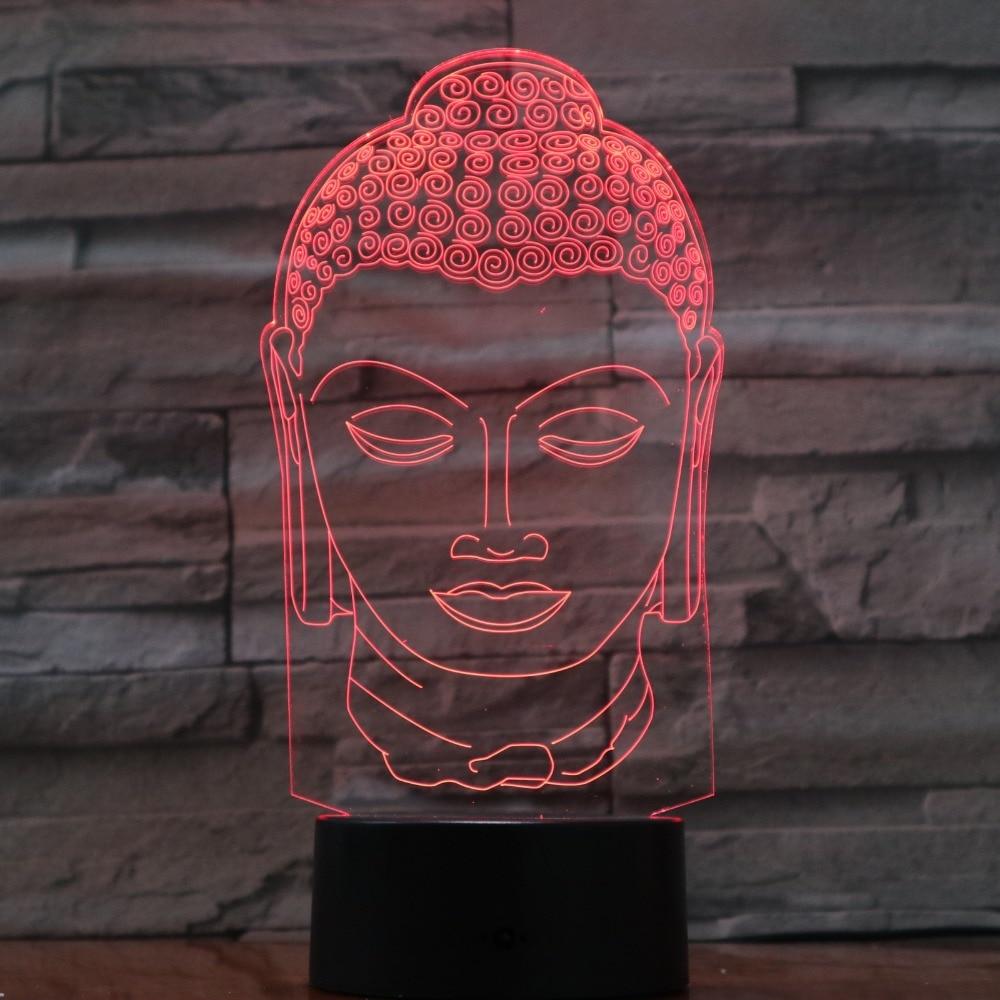 3D Lampe - Buddha Head - LAMIVA.de - Yoga Schmuck - Spiritualität