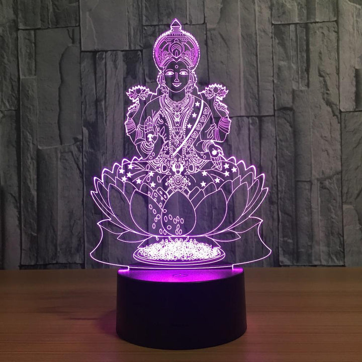 3D Lampe - "Buddha in Lotus" - LAMIVA.de - Yoga Schmuck - Spiritualität