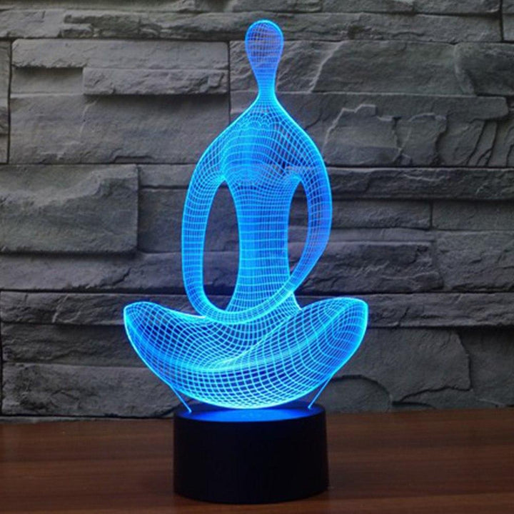 3D Lampe - "Yoga & Meditation" - LAMIVA.de - Yoga Schmuck - Spiritualität