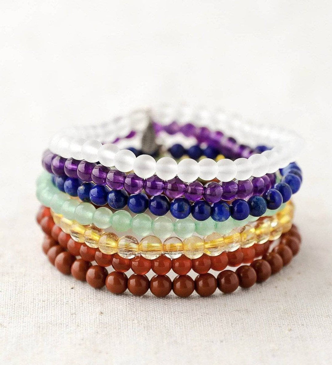 7 Chakra Edelstein - Armband Set - LAMIVA.de - Yoga Schmuck - Spiritualität