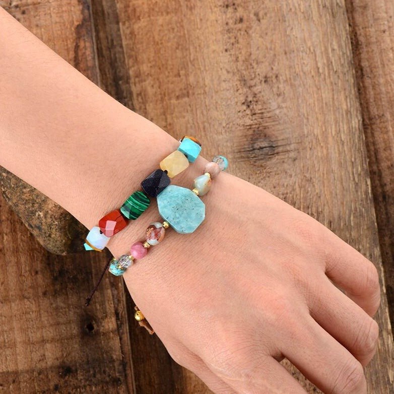 7 Chakra Naturliebe - Armband - LAMIVA.de - Yoga Schmuck - Spiritualität