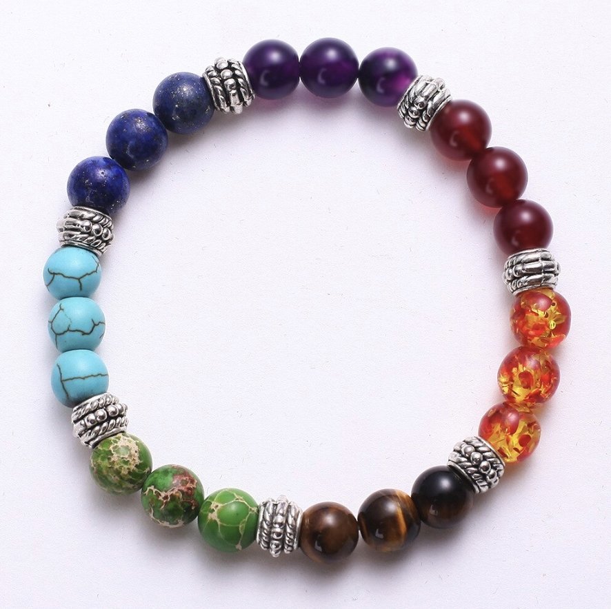 7 Chakra Naturstein - Armband - LAMIVA.de