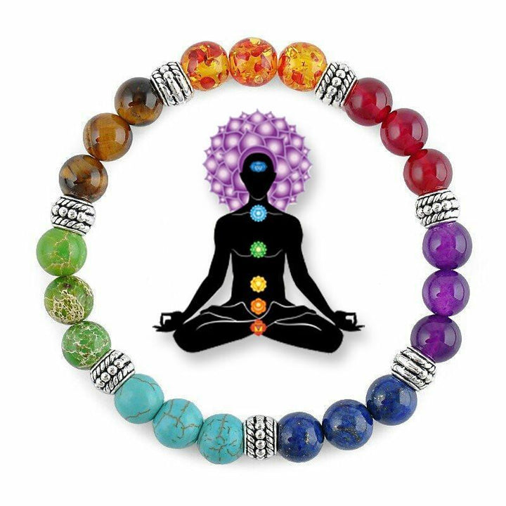 7 Chakra Naturstein - Armband - LAMIVA.de