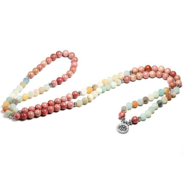 Natural Amazonit Rhodonit - Kette - LAMIVA.de - Yoga Schmuck - Spiritualität