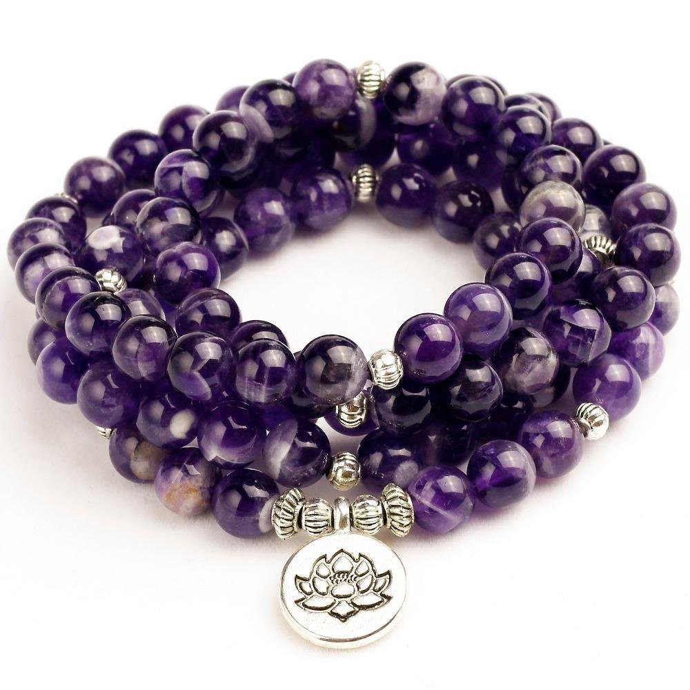 Maui Amethyst - Mala Kette - LAMIVA.de - Yoga Schmuck - Spiritualität