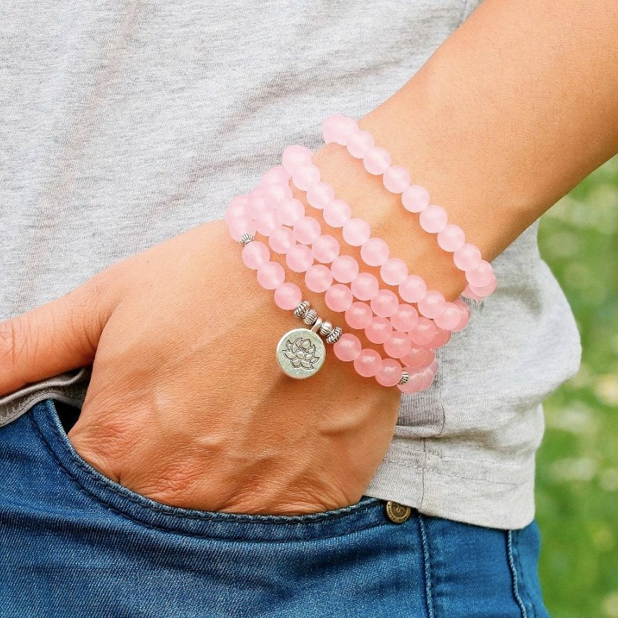 Glowing Rose Chalcedon - Kette - LAMIVA.de - Yoga Schmuck - Spiritualität