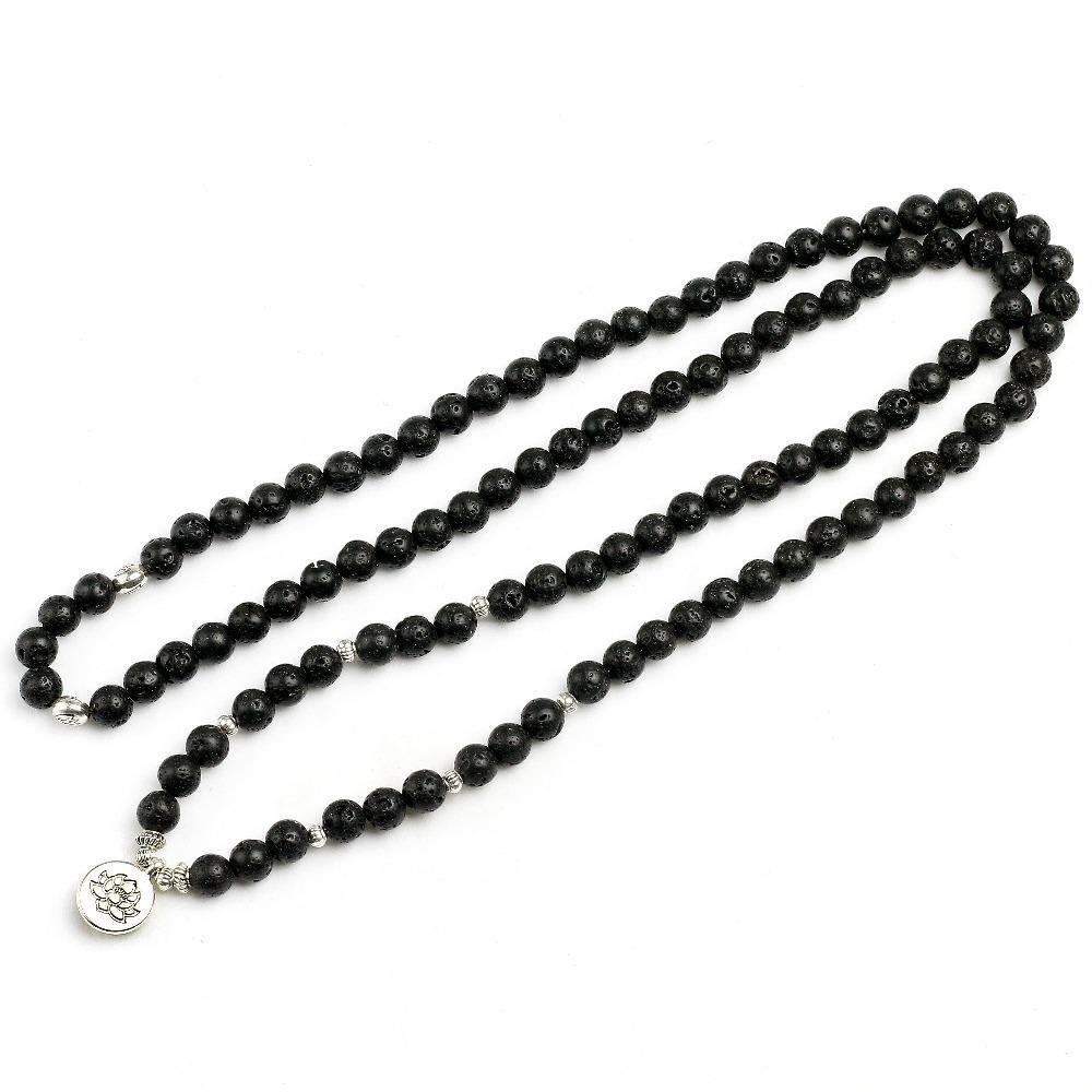 Black Vulcano - Mala Kette - LAMIVA.de - Yoga Schmuck - Spiritualität
