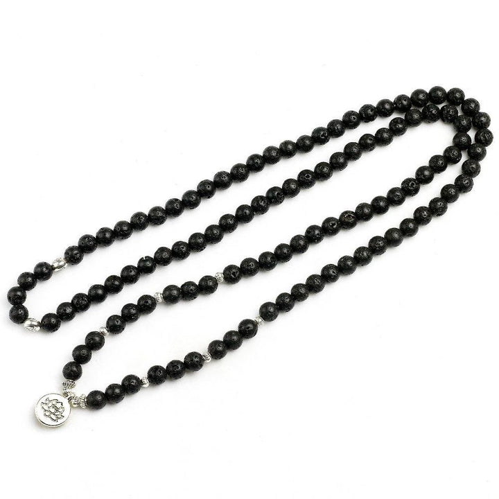 Black Vulcano - Mala Kette - LAMIVA.de - Yoga Schmuck - Spiritualität