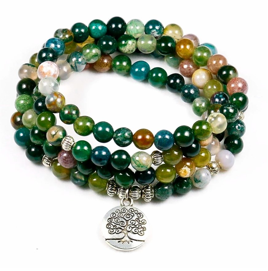 Lebensbaum Onyx - Mala Kette - LAMIVA.de - Yoga Schmuck - Spiritualität
