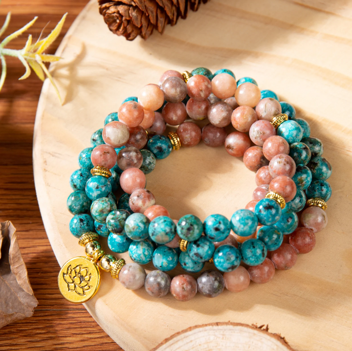 Rhodonit Apatit - Mala Kette