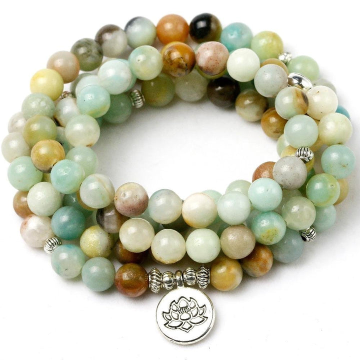 Shiny Amazonit - Mala Kette - LAMIVA.de - Yoga Schmuck - Spiritualität