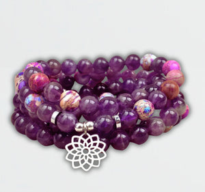 Amethyst Flower - Kette - LAMIVA.de - Yoga Schmuck - Spiritualität