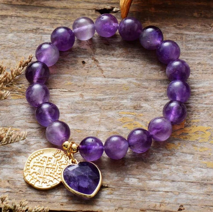 Amethyst Love Charm - Armband - LAMIVA.de - Yoga Schmuck - Spiritualität