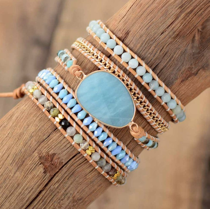 Aqua Amazonit - Armband - LAMIVA.de