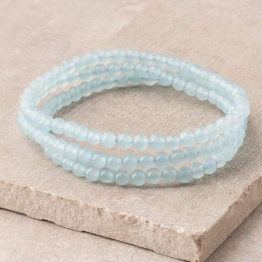 Aquamarin Edelstein Mini - Armband Set - LAMIVA.de - Yoga Schmuck - Spiritualität