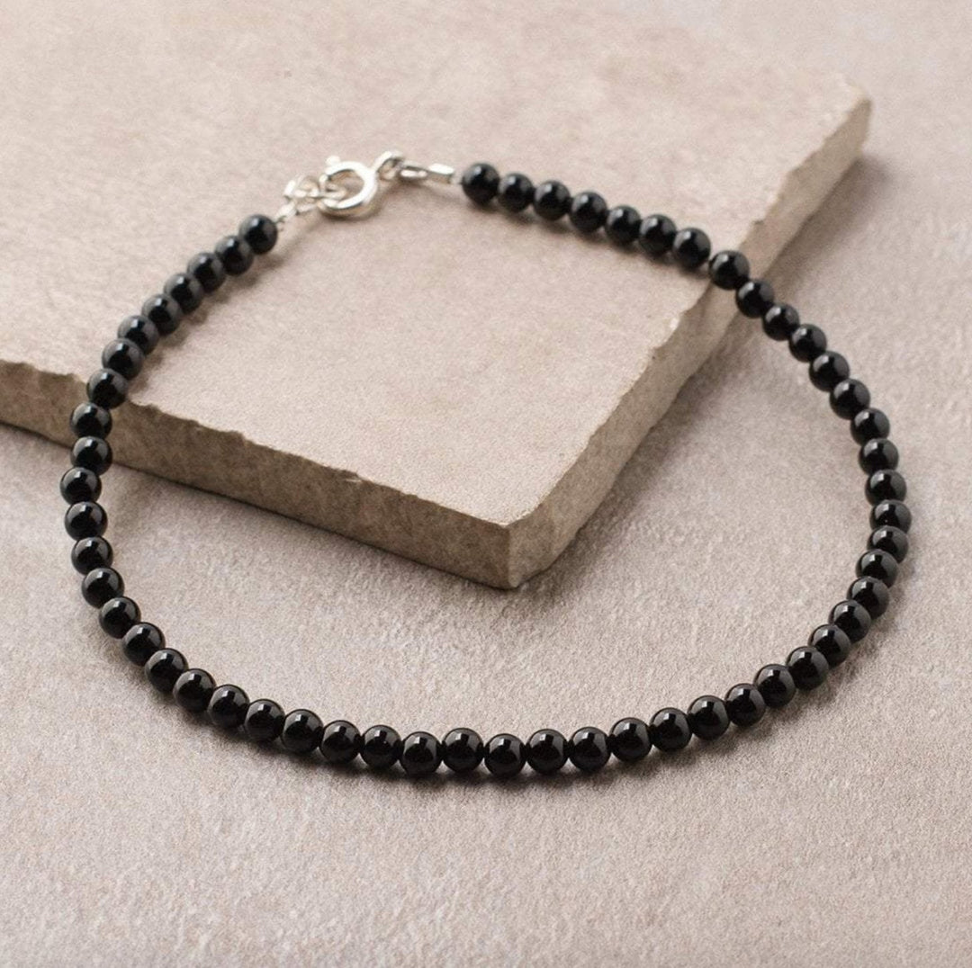 Black Onyx - Fusskette - LAMIVA.de - Yoga Schmuck - Spiritualität