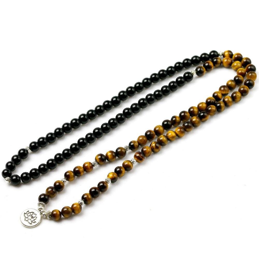 Black Tiger Eye - Mala Kette - LAMIVA.de - Yoga Schmuck - Spiritualität