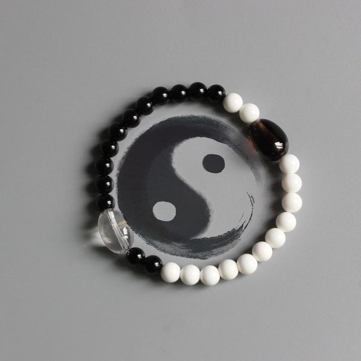 Black & White Ying Yang - Armband - LAMIVA.de - Yoga Schmuck - Spiritualität