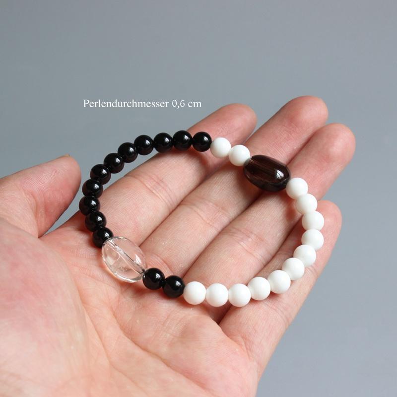 Black & White Ying Yang - Armband - LAMIVA.de - Yoga Schmuck - Spiritualität