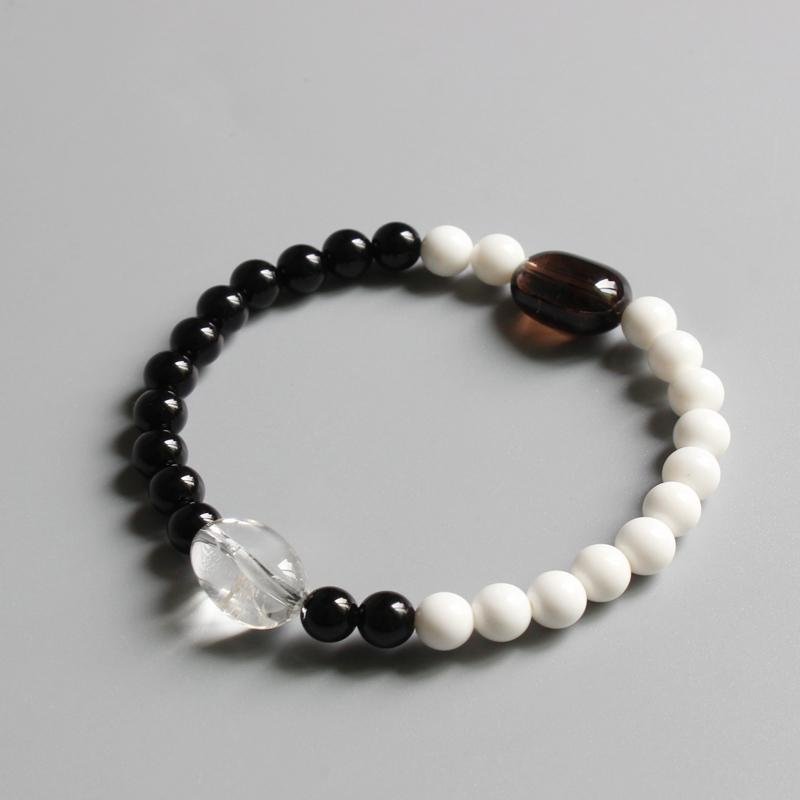 Black & White Ying Yang - Armband - LAMIVA.de - Yoga Schmuck - Spiritualität