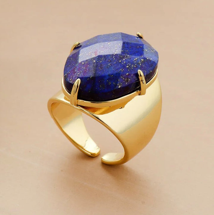 Blauer Lapislazuli - Ring - LAMIVA.de - Yoga Schmuck - Spiritualität