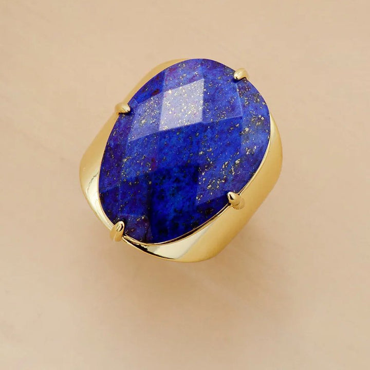 Blauer Lapislazuli - Ring - LAMIVA.de - Yoga Schmuck - Spiritualität