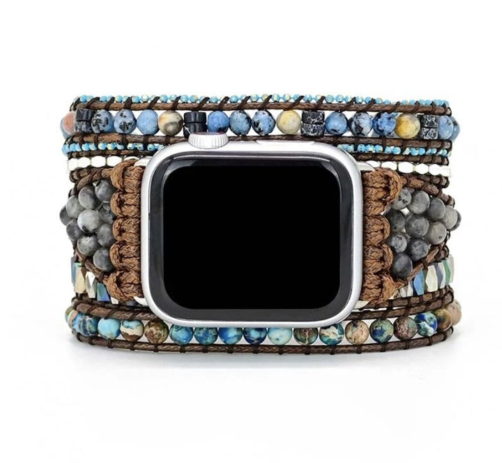 Blue Dream Edelstein - Apple Watch Wickelarmband - LAMIVA.de - Yoga Schmuck - Spiritualität