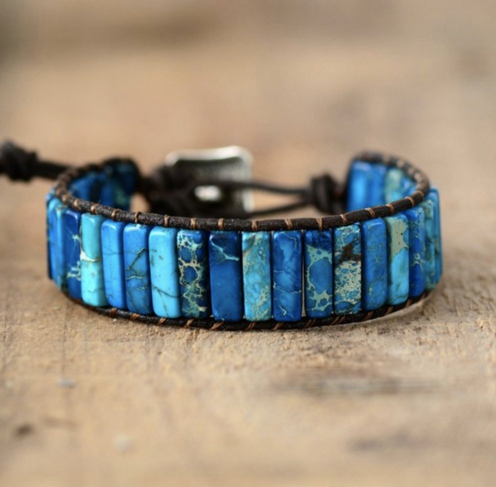 Blue Kite Jaspis - Armband - LAMIVA.de - Yoga Schmuck - Spiritualität