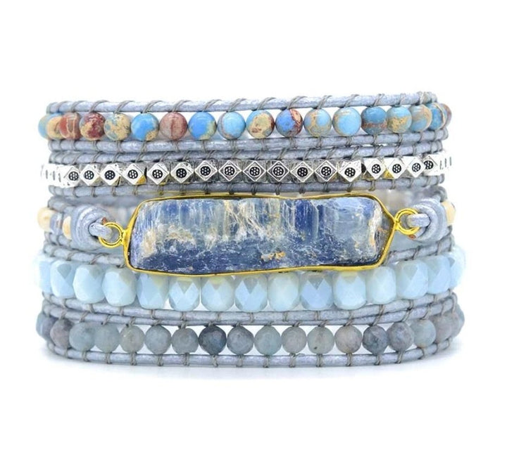 Blue Topas - Wickelarmband - LAMIVA.de - Yoga Schmuck - Spiritualität