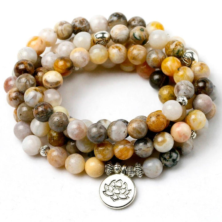 Desert Jaspis - Mala Kette - LAMIVA.de - Yoga Schmuck - Spiritualität