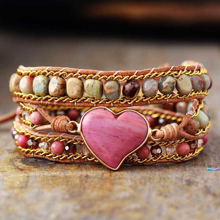 Edelstein Pura Love - Wickelarmband - LAMIVA.de - Yoga Schmuck - Spiritualität