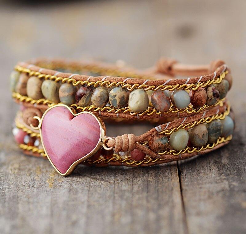 Edelstein Pura Love - Wickelarmband - LAMIVA.de - Yoga Schmuck - Spiritualität