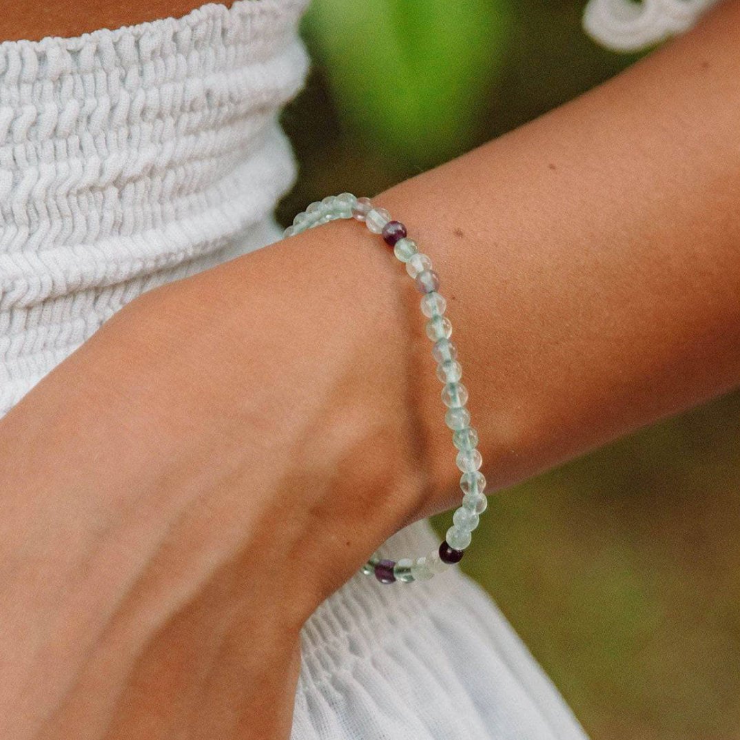 Fluorit Edelstein Mini - Armband - LAMIVA.de - Yoga Schmuck - Spiritualität