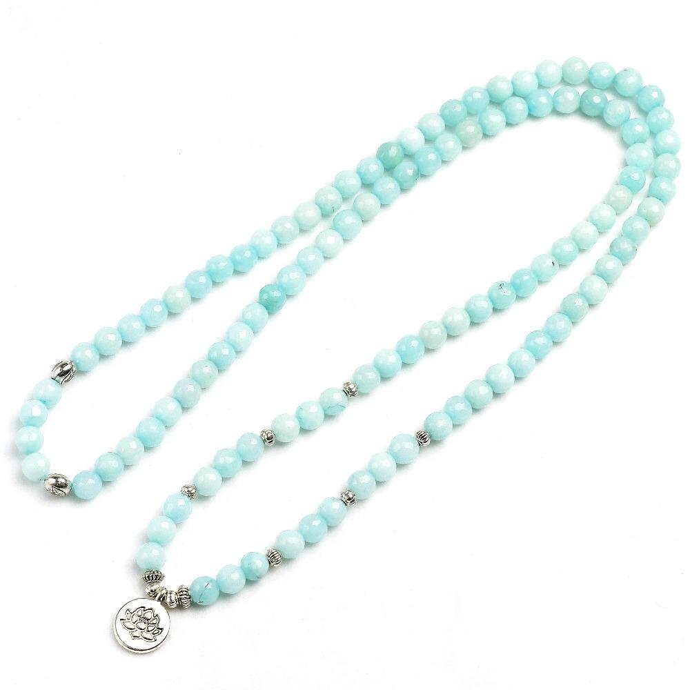 Glowing Chalcedon - Mala Kette - LAMIVA.de - Yoga Schmuck - Spiritualität