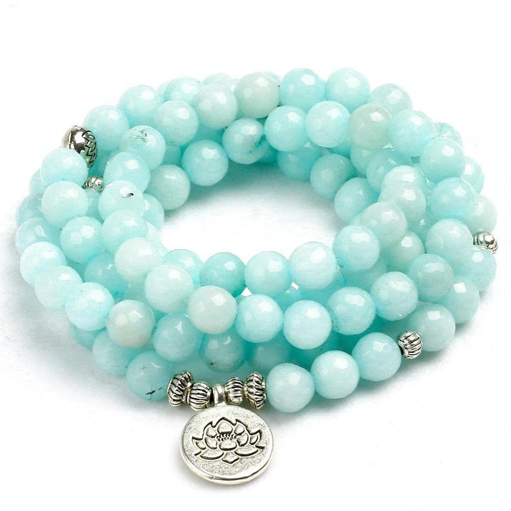 Glowing Chalcedon - Mala Kette - LAMIVA.de - Yoga Schmuck - Spiritualität