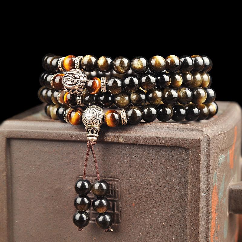 Gold Obsidian Buddha - Kette - LAMIVA.de - Yoga Schmuck - Spiritualität