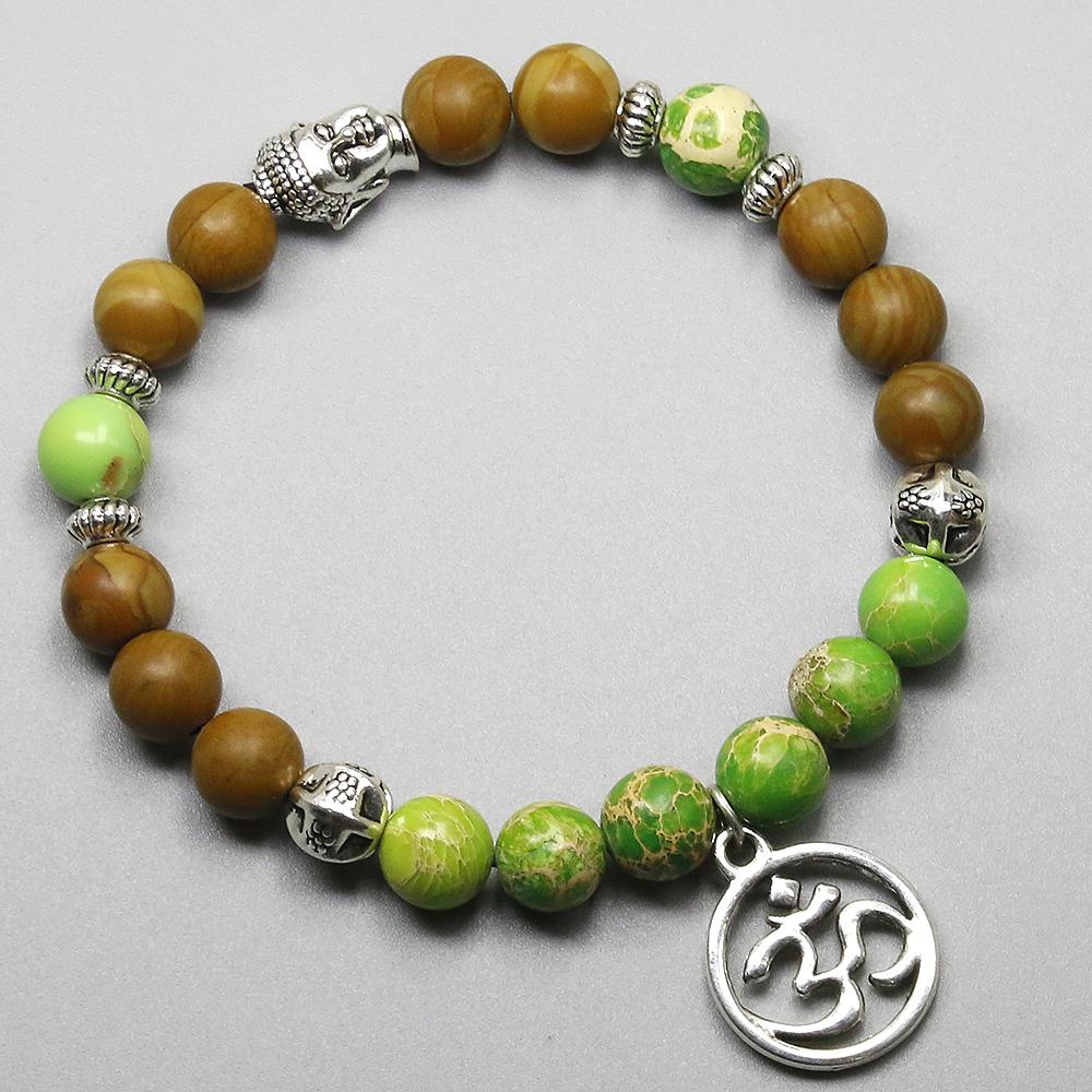 Green Buddha Jaspis - Armband - LAMIVA.de